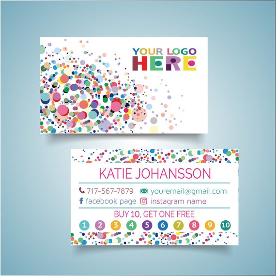 Customized Dot Dot Smile Business Card Printable Digital