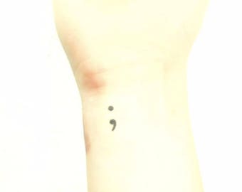 Semi-Colon Temporary Tattoo
