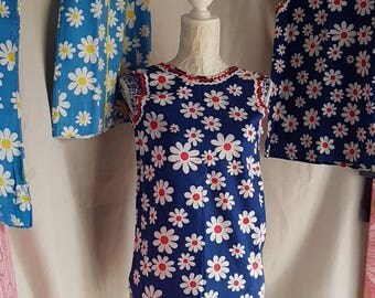 True vintage MOD 1960/70s flower dress