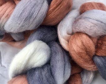 Spinning fiber, roving, Polwarth/silk
