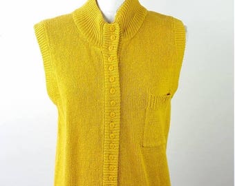 Golden sweater vest | Etsy