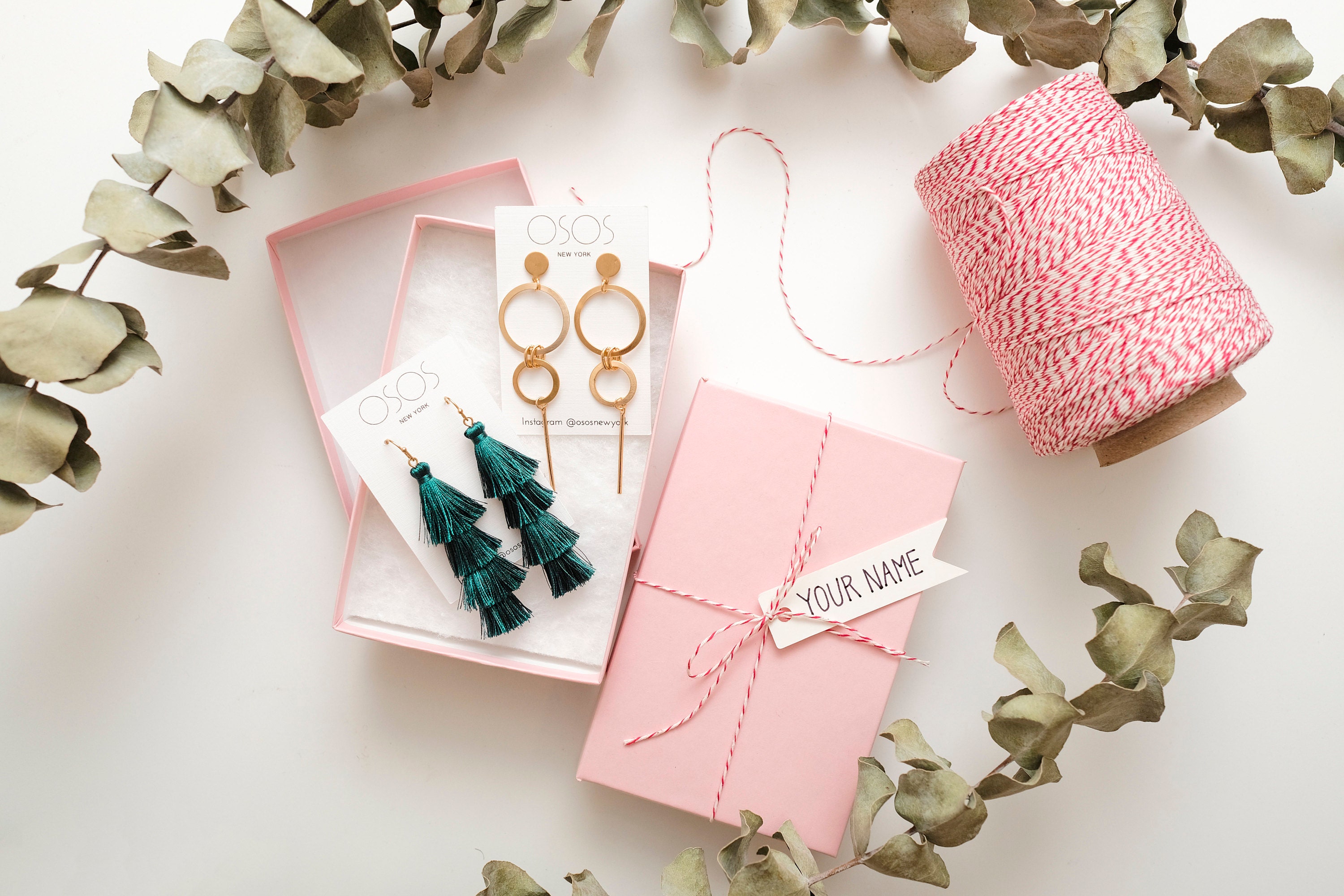 Tassel Earrings Threaded Tassel Earrings Olive Green Tassel