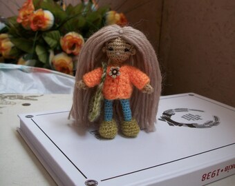 Crochet mini amigurumi doll/вязаная мини кукла амигуруми