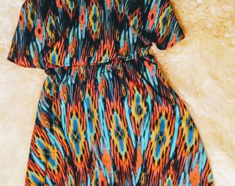 SALE!! Southwestern Colorful Boho High Low Dress