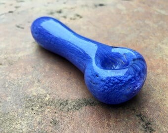 Blue Glass smoking pipe cheap one of a kind pipe