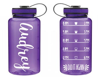 motivational water bottle, water bottle tracker, name water bottle, workout bottle, personalized water bottle, water intake bottle