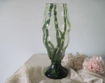 Vintage Art Deco Hand Blown Czechloslovakian Art Glass Vase c1930 Art Deco Glass, Art Deco Decor, Art Deco Style, Art Glass