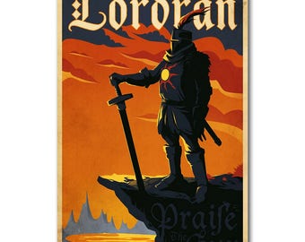 Dark Souls 1 2 3 Art Silk Fabric Poster