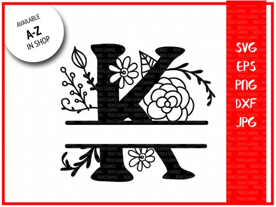 Download Monogram letter K Split letter K silhouette files SVG