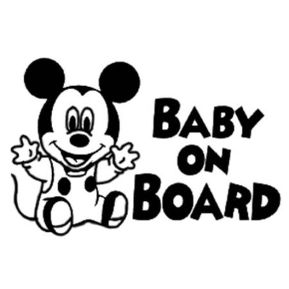 Download Baby On Board Mickey Design vinyl decal car/truck