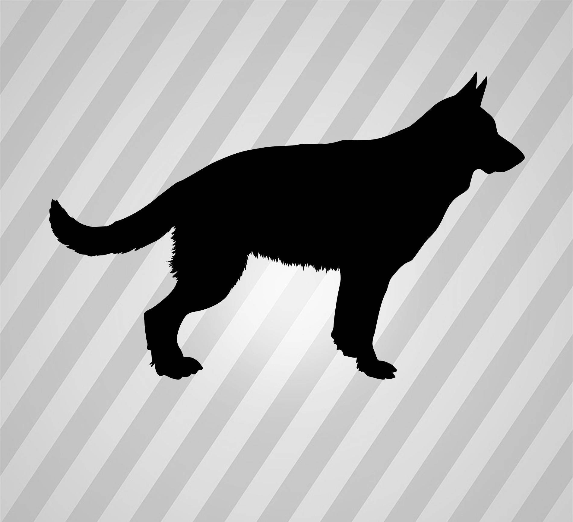 Download German Shepherd Silhouette Dog - Svg Dxf Eps Silhouette ...