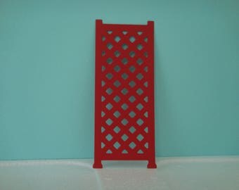 Red mesh for climbing flowers cutout