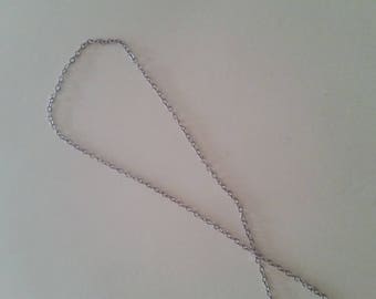 Silver chains for necklace, 2 mm link bracelet