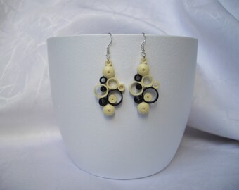 Modern earrings, paper quilling