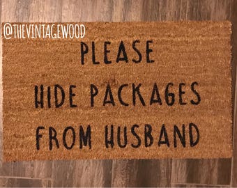 Hide Packages from Husband Door Mat