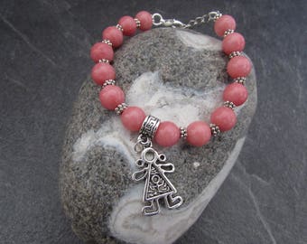 Bracelet natural stone "it's a girl!"
