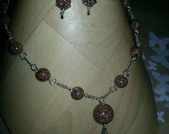 Set complete necklace earrings