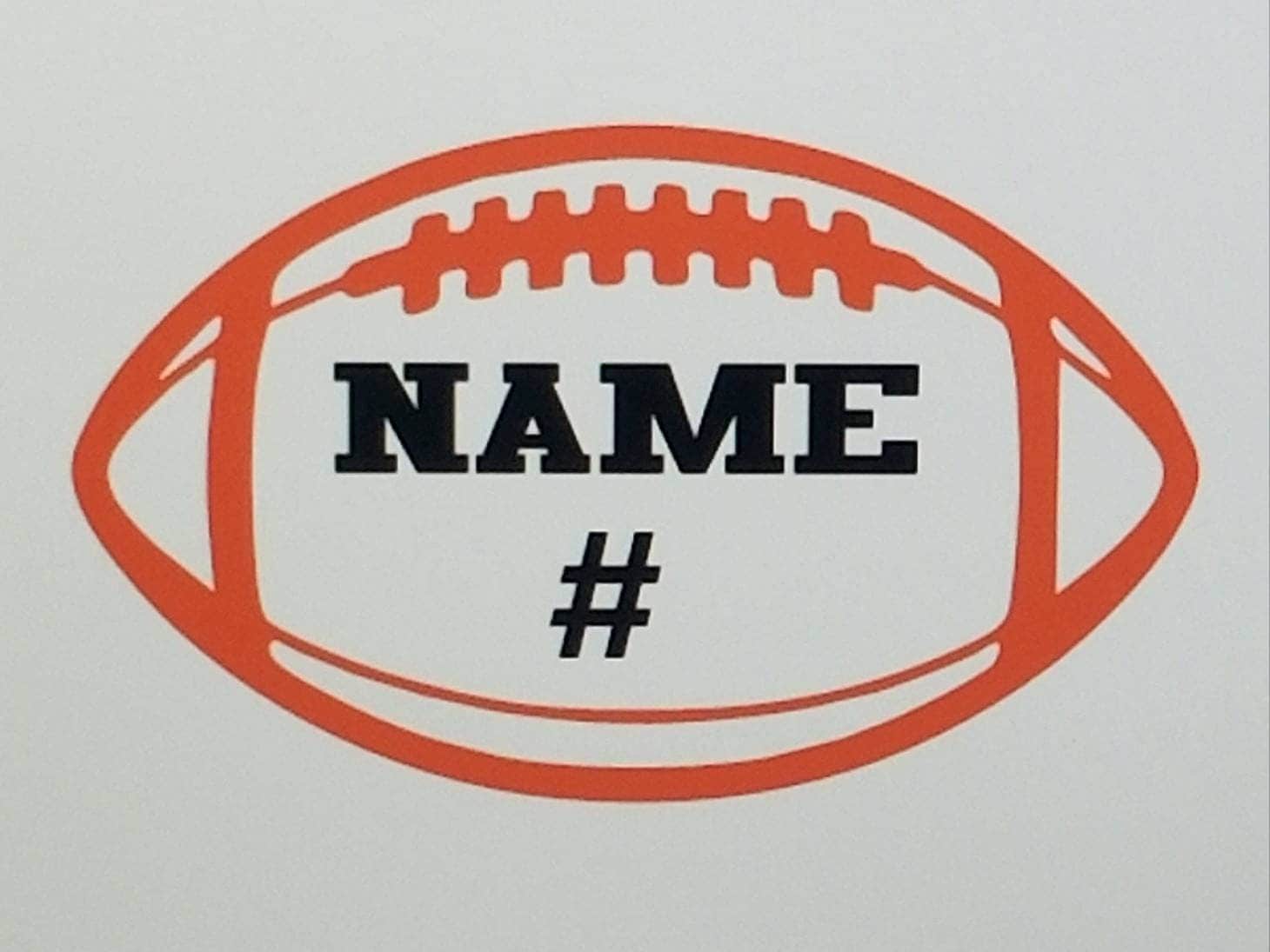 Personalized Football Decal/Custom Football Decal/Football