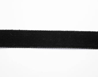 Black velvet trim Ribbon 1.2 cm x 1 meter