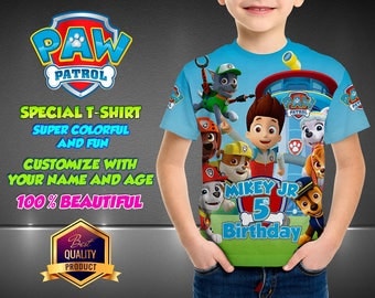 Paw Patrol Birthday Shirt, Paw Patrol Custom Shirt, Personalized Paw Patrol Shirt, Paw Patrol family shirts, Birthday t-shirts Disney Family