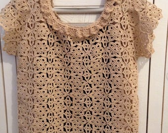Beige Mercerized cotton tunic
