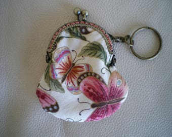 Keychain, purse, patchwork fabric door-chips