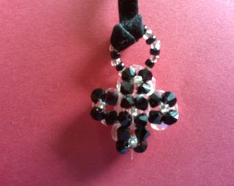 black and transparent cross