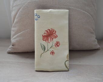 checkbook flower pattern linen fabric