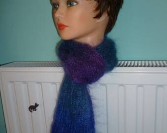 Scarf fluffy mohair in a subtle gradation of colors