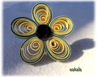* SALE * unique ring made of paper, varnished