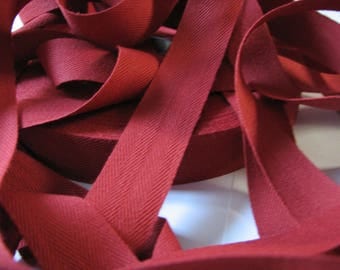 Red Tomette cotton twill tape