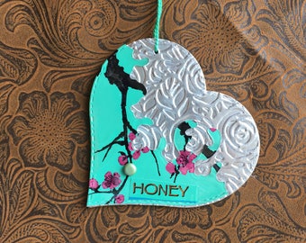 Heart Ornament using Recycled Arizona Iced Tea Aluminum Can