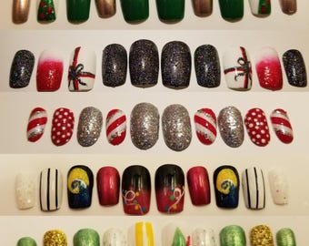 Christmas nail | Etsy