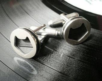 Black Cat BlackMinette Corp cuff links - Silver 925