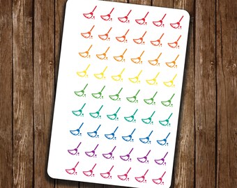 Cleaning Sticker, Broom Sticker, Chores Sticker, Rainbow Sticker, Icon Planner Sticker, Planner Stickers, Pocket Planner