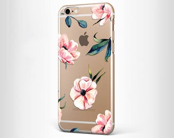 Beautiful Floral iPhone Case Clear Samsung Galaxy S8 Case Clear iPhone 7 Plus Case Clear iPhone 7 Case Floral Samsung CaseMothers Day Gifts