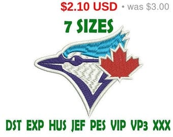 SALE 30% Toronto Blue Jays logo embroidery design - Instant Download machine embroidery pattern