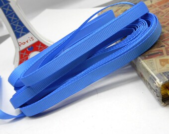 5 x meter blue 6mm grosgrain Ribbon trim