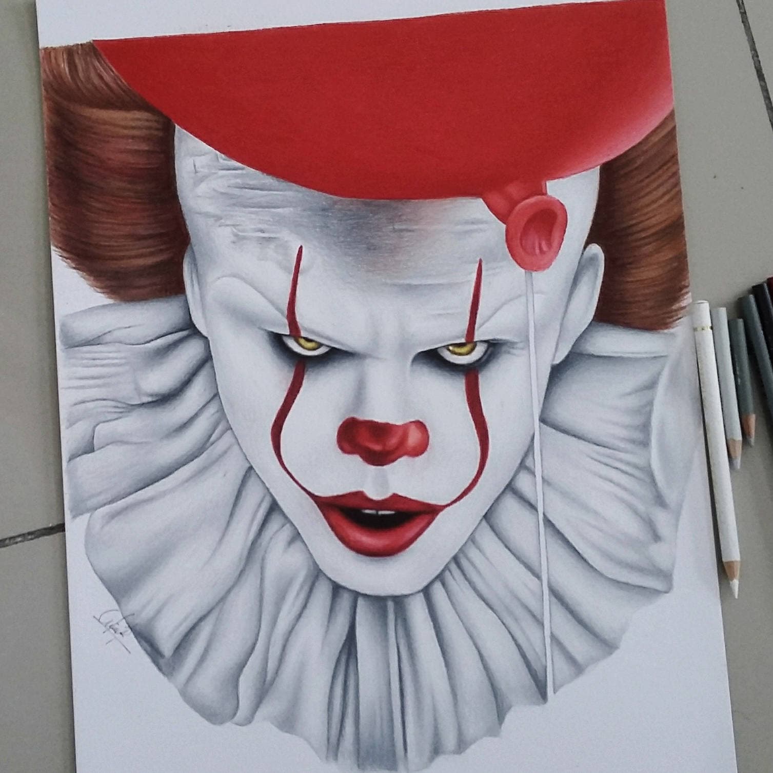 Simple Pennywise Drawing Sketch for Adult