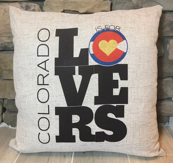 Colorado is for Lovers Throw Pillow Cover Christmas Gift