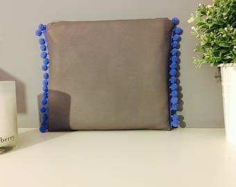 Handmade Pom Pom Clutch Bag