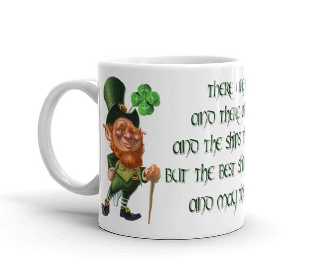 Leprechaun, St Patricks Day, Mugs, Irish Proverbs, Celtic, Green, Clover, Shamrocks, St Patties Day, Gift Ideas