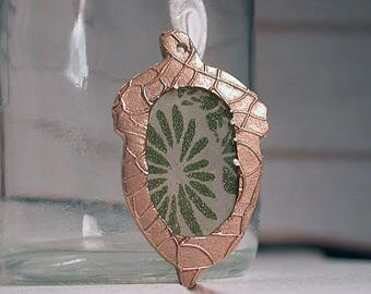 Rustic Mixed Media Acorn Bronze and Resin Charm Pendant Focal Bead Divine Spark Designs SRA