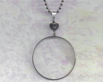 Frosted edges Trial Optical Lens Necklace