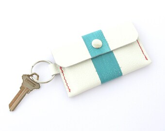 Keychain Wallet, Leather Card Holder, Mini Leather Wallet, Wallet on a Key Ring, Wallet on Sale, Discounted Wallet, Wallet on Sale