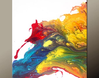 Abstract Canvas Art Painting 40x30 Contemporary Original Wall Art Paintings by Destiny Womack - dWo - Beyond the Rainbow