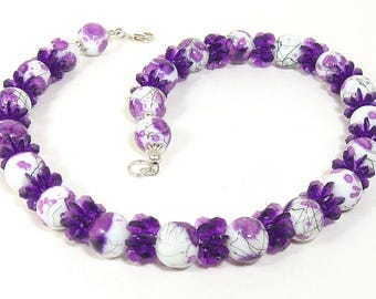 Purple necklace | Etsy