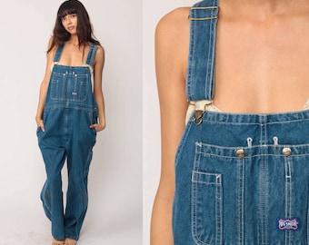 Bib Overalls Denim Overalls Pants Jeans 90s Denim Grunge Pants Wide Leg Baggy Blue Long Jean Dungarees Hipster Vintage Carpenter Extra Large