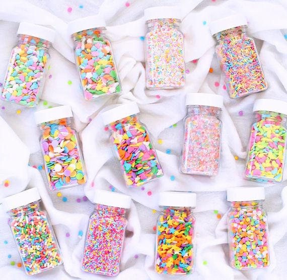 Pastel Rainbow Sprinkles Set Easter Sprinkles Pastel