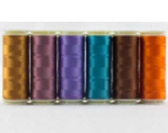 Wonderfil Invisafil 100 wt Polyester Thread Set B009 - Six 400m Spools